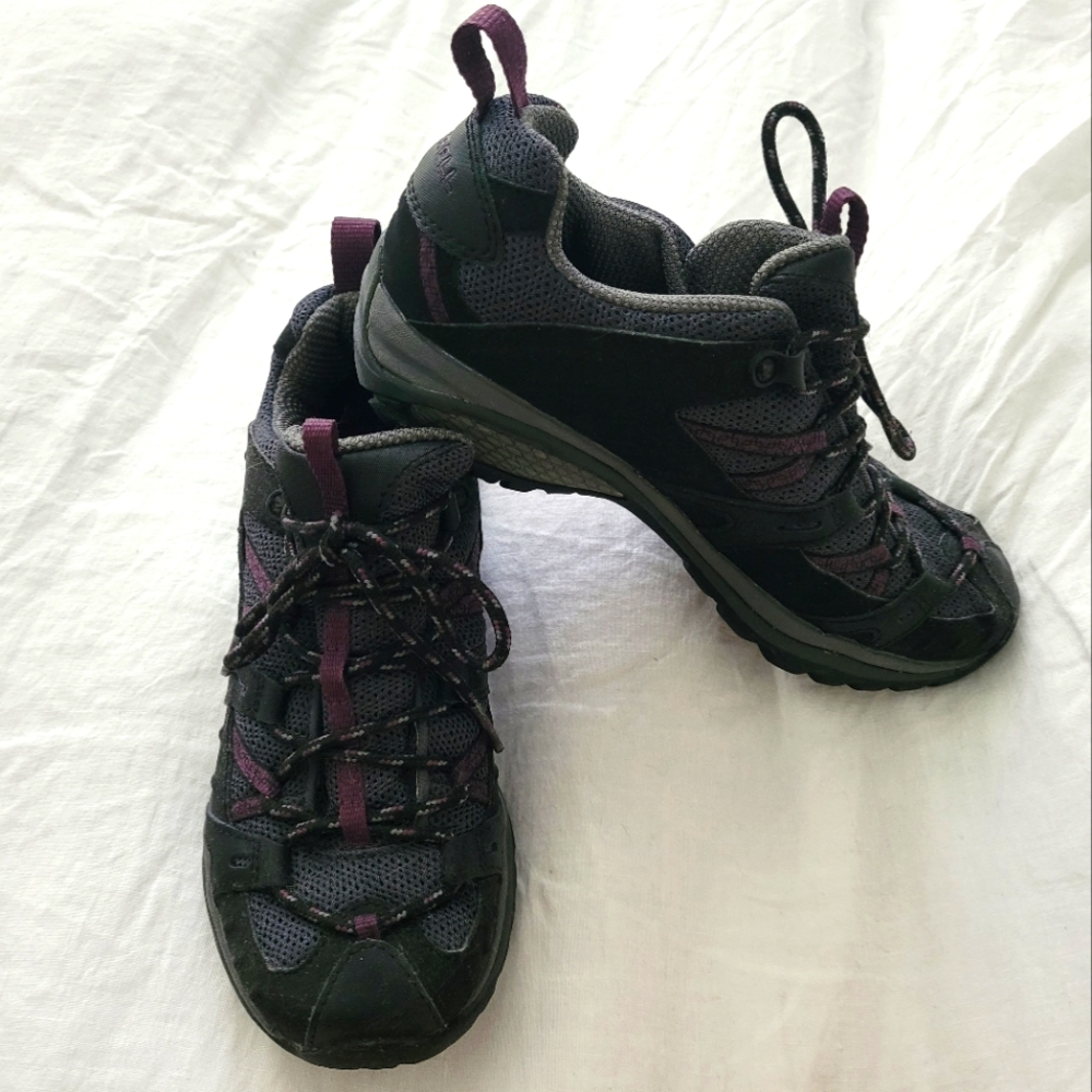 Merrell Women’s Black/Purple (Damson) Siren Hiking Shoes Size 7 - Picture 2 of 5